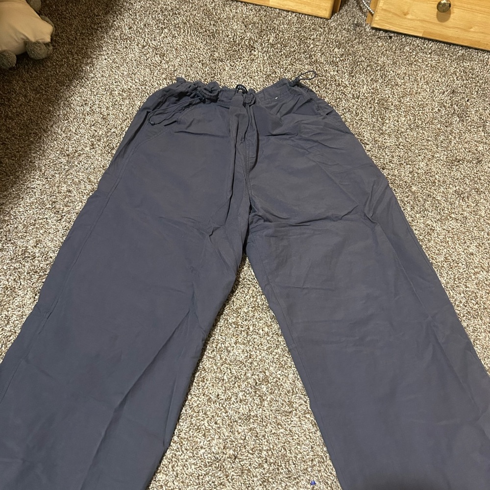 Aeropostale Blue Casual Pants with Elastic Waistband and Loose Fit
